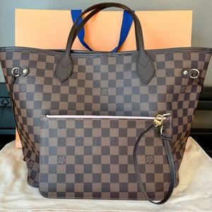 Neverfull MM Rose Ballerine Damier Ebene